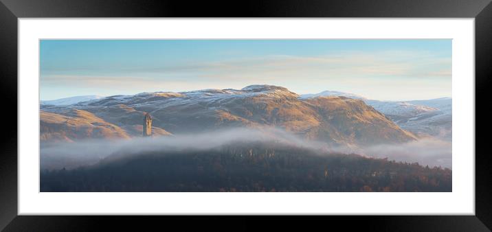 A winter sunrise on the Ochil Hills  Framed Mounted Print by Anthony McGeever
