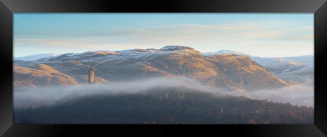 A winter sunrise on the Ochil Hills  Framed Print by Anthony McGeever