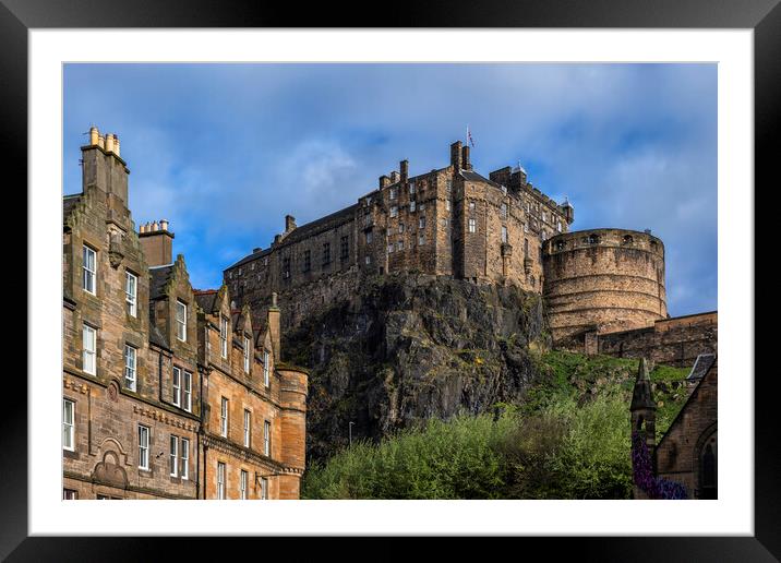 Edinburgh Castle From Grassmarket Square Framed Mounted Print by Artur Bogacki