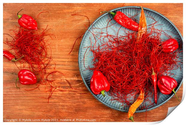 Hot pepper spice. Print by Mykola Lunov Mykola
