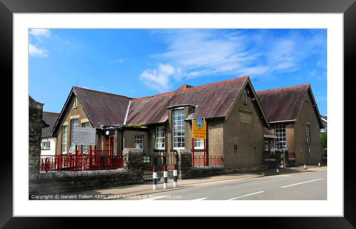 Cefn Cribwr Primary School, near Bridgend, South Wales, UK Framed Mounted Print by Geraint Tellem ARPS