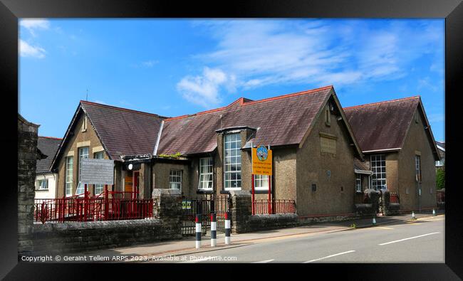 Cefn Cribwr Primary School, near Bridgend, South Wales, UK Framed Print by Geraint Tellem ARPS