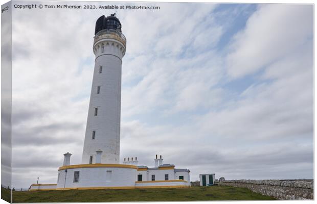 Covesea Lighthouse: Scotland's Timeless Beacon Canvas Print by Tom McPherson