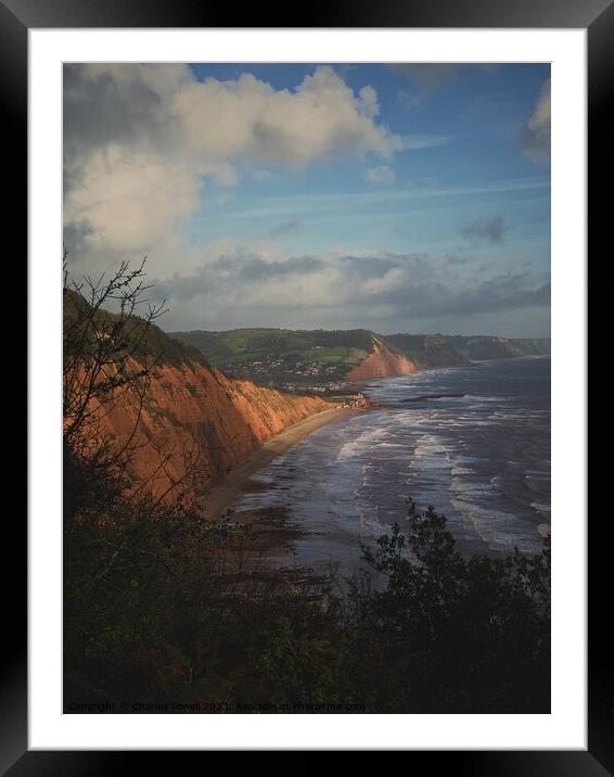 View towards Sidmouth Framed Mounted Print by Charles Powell