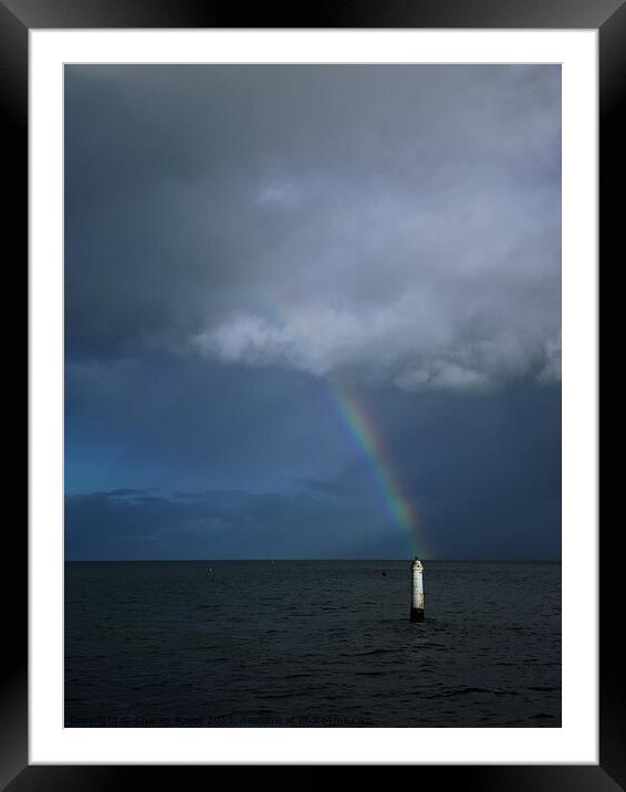 Devon sent rainbow Framed Mounted Print by Charles Powell
