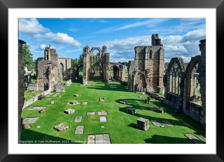 Splendour of Elgin Cathedral's Interior Framed Mounted Print by Tom McPherson