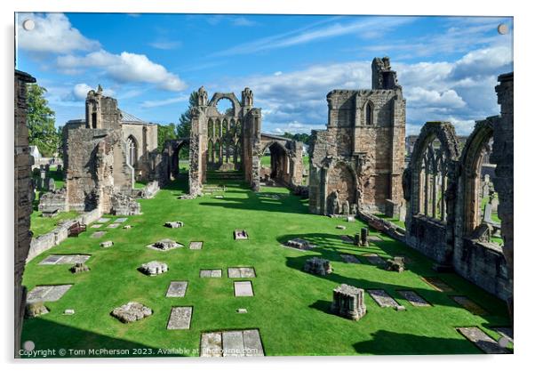 Splendour of Elgin Cathedral's Interior Acrylic by Tom McPherson