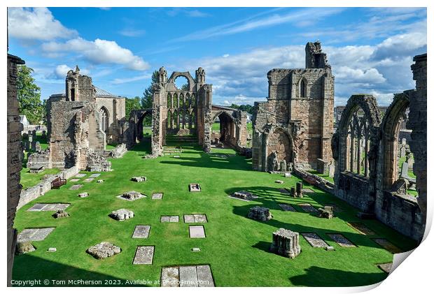 Splendour of Elgin Cathedral's Interior Print by Tom McPherson