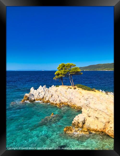 Amarandos Cove, Skopelos Island, Greece Framed Print by EMMA DANCE PHOTOGRAPHY