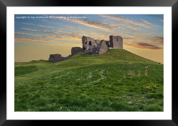 Lustrous Duffus Castle at Twilight Framed Mounted Print by Tom McPherson