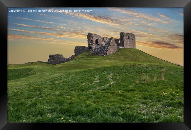 Lustrous Duffus Castle at Twilight Framed Print by Tom McPherson