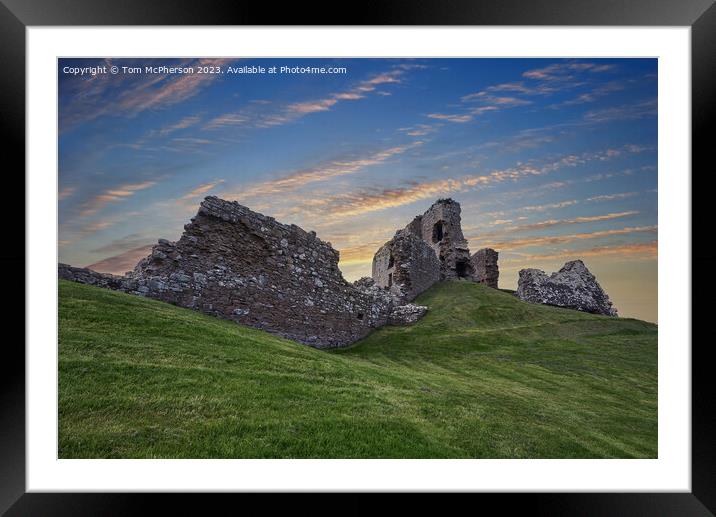 'Dusk's Embrace on Duffus Castle' Framed Mounted Print by Tom McPherson