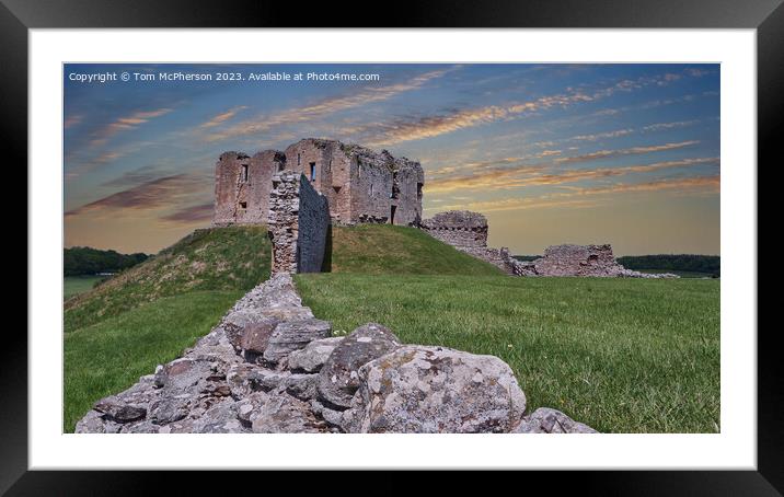 Duffus Castle Sunset Framed Mounted Print by Tom McPherson