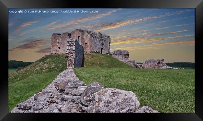 Duffus Castle Sunset Framed Print by Tom McPherson