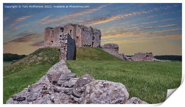 Duffus Castle Sunset Print by Tom McPherson
