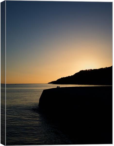 Lyme Regis sunset Canvas Print by Charles Powell