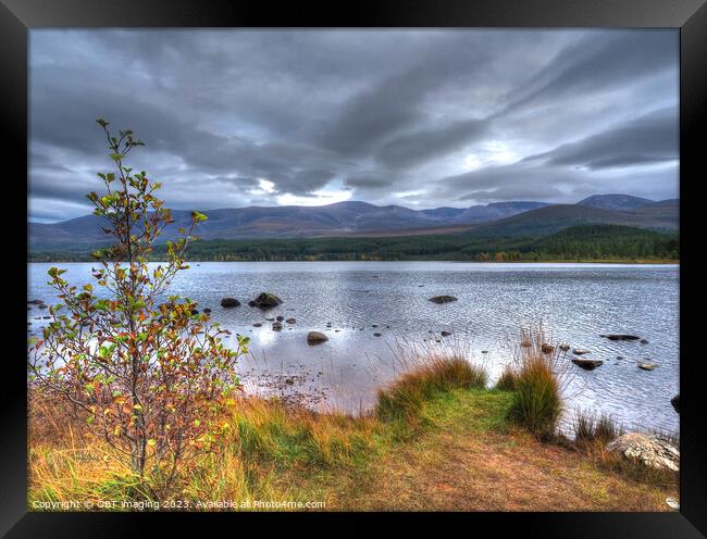 Loch Morlich & Cairngorm Mountains Scottish Highlands Framed Print by OBT imaging