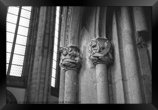 Ancient Architectural Elegance, Domkerk Utrecht  Framed Print by Veronika Druzhnieva