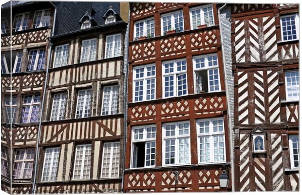 Rennes Medieval buildings Canvas Print by Paul Boizot