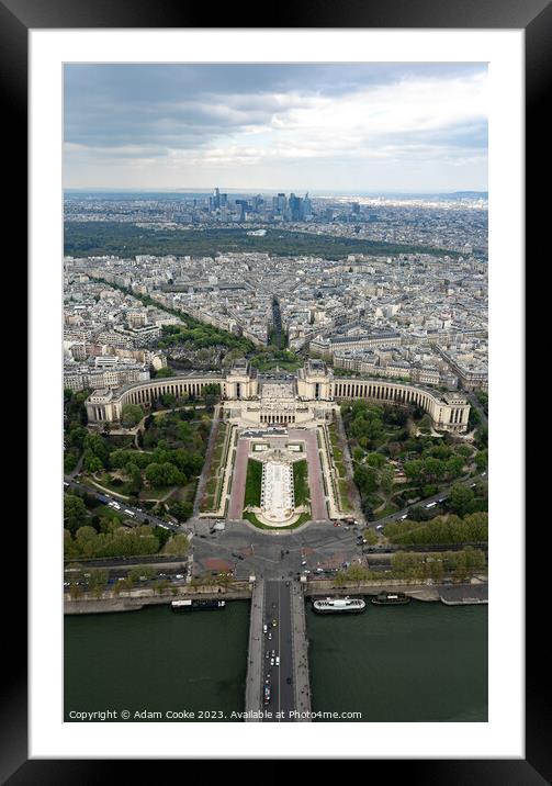 Trocadéro Gardens | Paris | France Framed Mounted Print by Adam Cooke