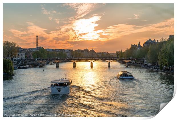 River Seine | Paris | France Print by Adam Cooke