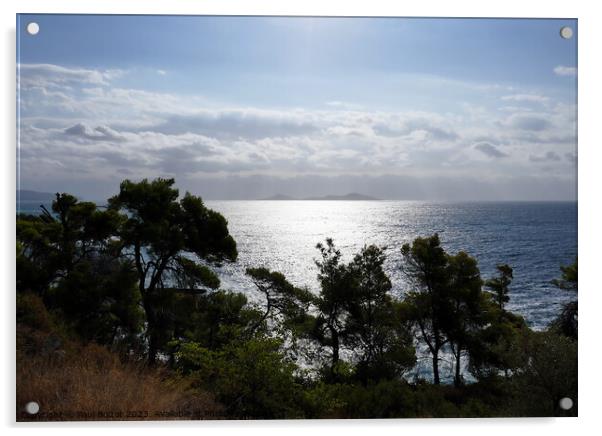 Sea view with pines, Alonissos Acrylic by Paul Boizot