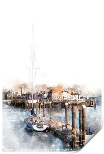 Spice Island, Portsmouth, England Print by Ann Garrett