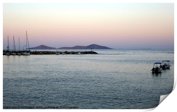 Sea view at dusk, Alonissos Print by Paul Boizot