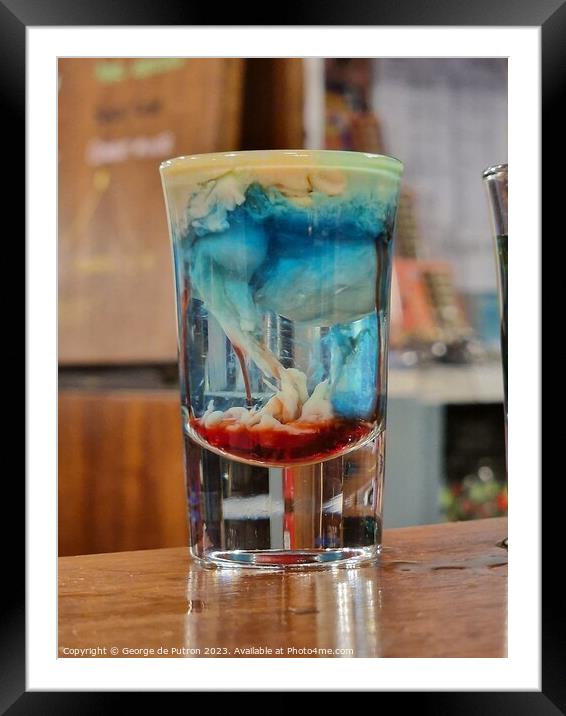 Storm in a shot glass Framed Mounted Print by George de Putron