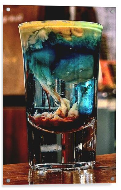 Storm in a shot glass  Acrylic by George de Putron