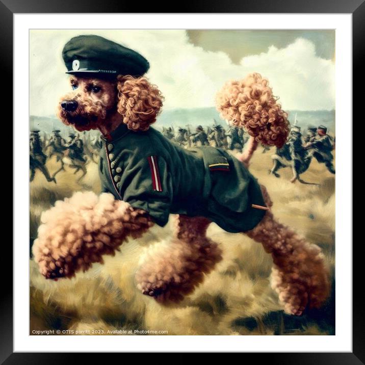 POODLE SOLDIER 2 Framed Mounted Print by OTIS PORRITT