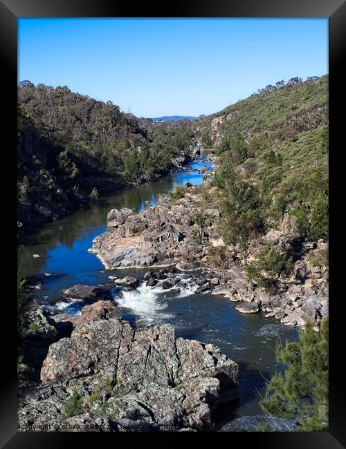 Murrumbidgee River, Canberra, Australia  Framed Print by Steven Ralser
