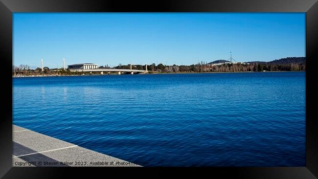 Lake Burley Griffin, Canberra, Australia  Framed Print by Steven Ralser