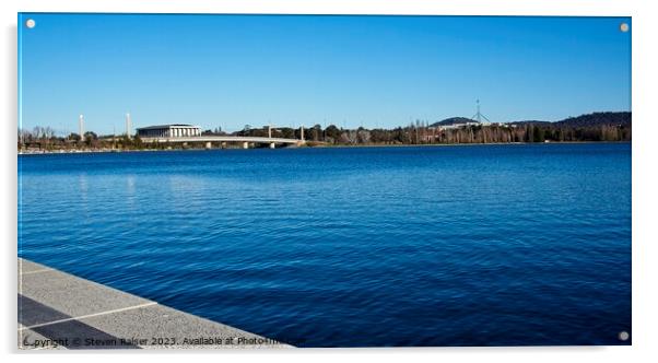 Lake Burley Griffin, Canberra, Australia  Acrylic by Steven Ralser