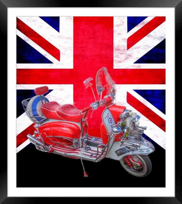 Red Lambretta. We Are The Mods. Framed Mounted Print by Beryl Curran