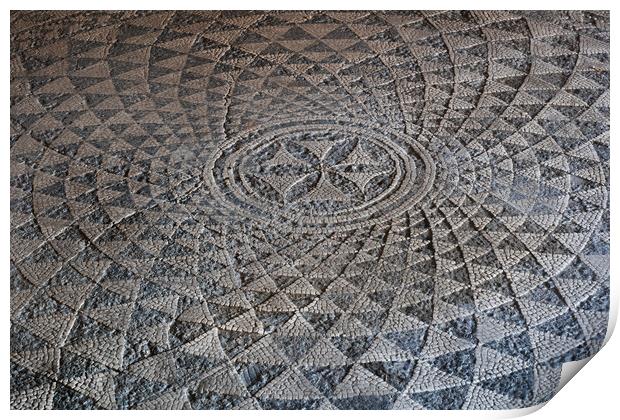 Ancient Roman Mosaic In Pompeii House Print by Artur Bogacki
