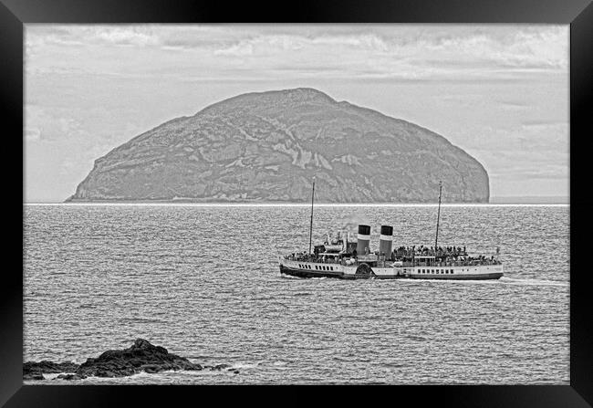 PS Waverley and Ailsa Craig (abstract)  Framed Print by Allan Durward Photography