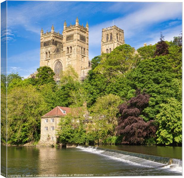 Durham Cathedral View Canvas Print by Janet Carmichael
