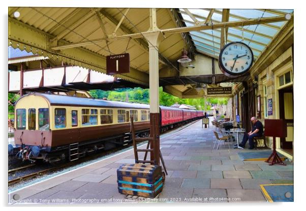 Llangollen Railway Station. Acrylic by Tony Williams. Photography email tony-williams53@sky.com