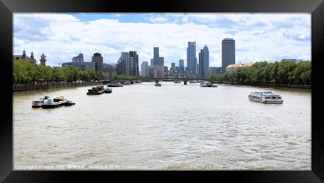 Thames View From Westminster Bridge Framed Print by Igor Alifanov