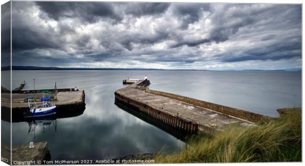 'Burghead Harbour: Scottish Seaside Serenity' Canvas Print by Tom McPherson