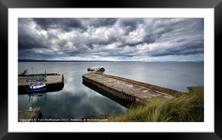 'Burghead Harbour: Scottish Seaside Serenity' Framed Mounted Print by Tom McPherson