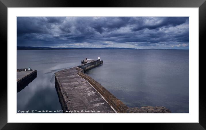 Pictish Heritage: Burghead Pier Framed Mounted Print by Tom McPherson