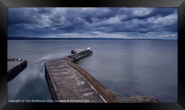 Pictish Heritage: Burghead Pier Framed Print by Tom McPherson