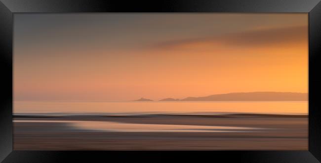 Swansea bay view at sunset Framed Print by Bryn Morgan