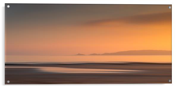 Swansea bay view at sunset Acrylic by Bryn Morgan