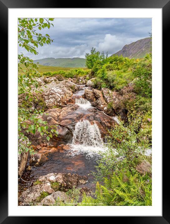 A large waterfall over a body of water Framed Mounted Print by Gail Johnson