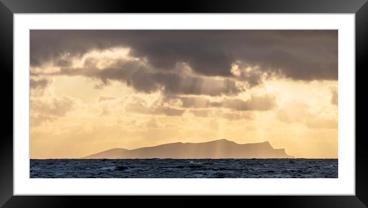 Dramatic sky, Shetland Framed Mounted Print by Kevin Howchin