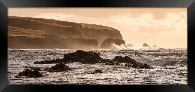 Shetland Shoreline Framed Print by Kevin Howchin