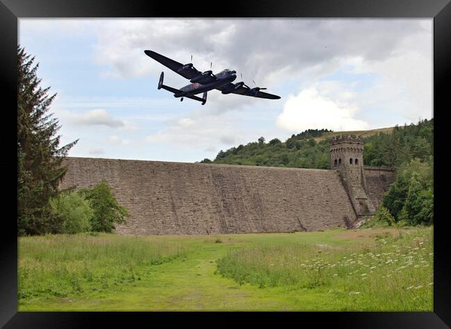 Lancaster over Derwent Dam Framed Print by Antony Robinson